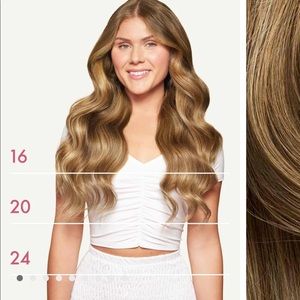LUXY 16" Bronde Balayage Halo Hair Extensions Volume Bundle - 16" (180g)